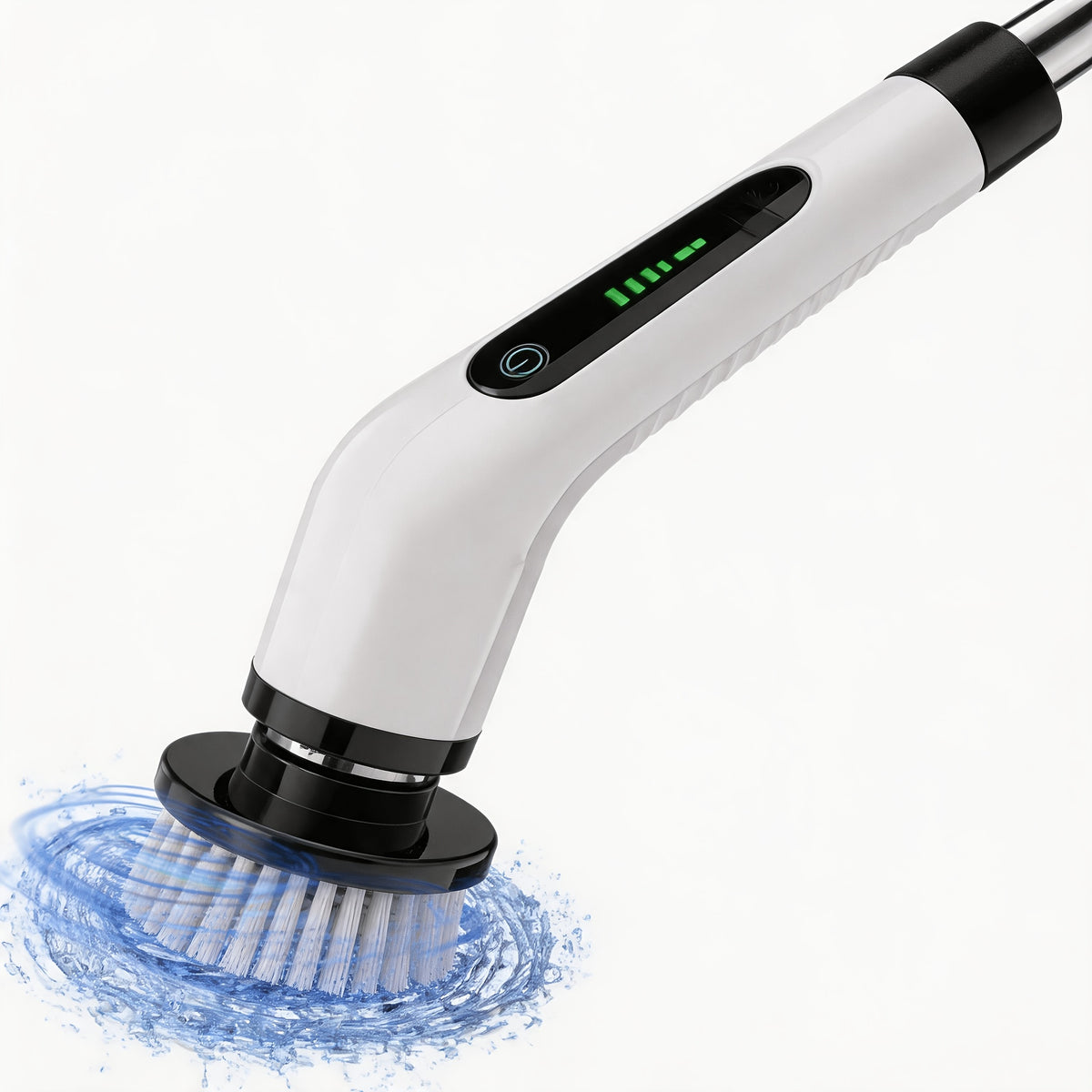 Cordless Electric Spin Scrubber – USB Rechargeable Cleaning Brush with 7 Replaceable Brush Heads & Detachable Telescopic Handle for Bathroom, Bathtub, Shower, Tiles, Floors, Kitchen & Car Cleaning
